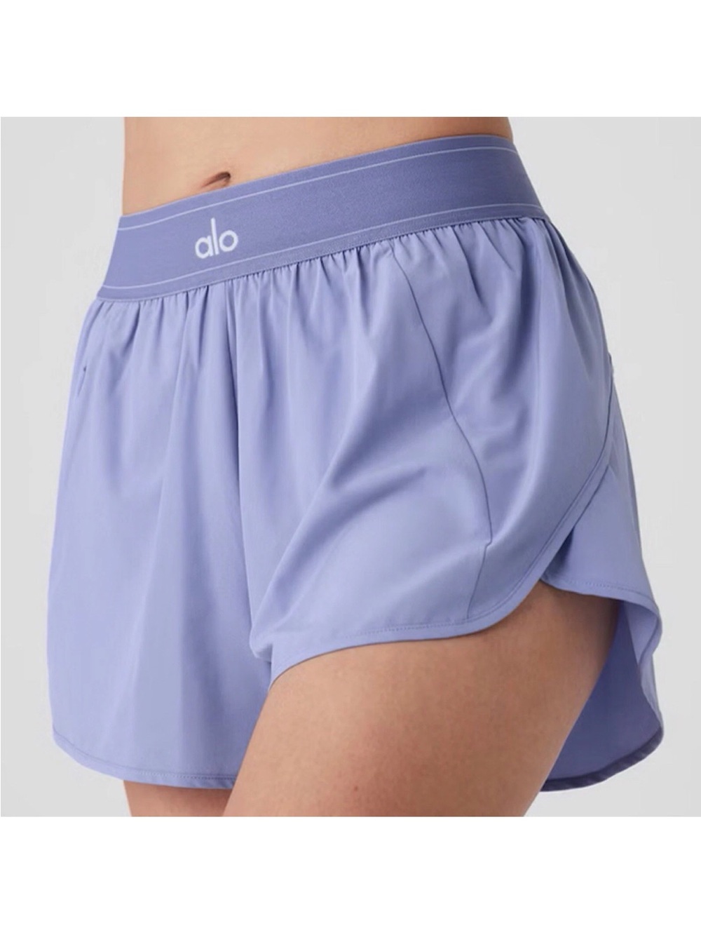 ALO Yoga Match Point Short, Lilac Blue, sz Large